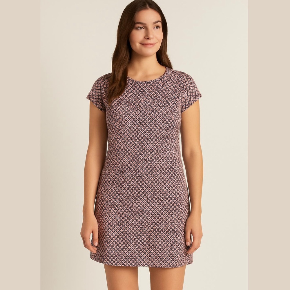 See By Chloe Pink Printed T Shirt Dress Size 2